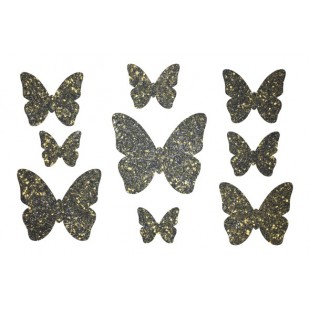 Декор из жидких обоев (Бабочки №1) - набор 9шт