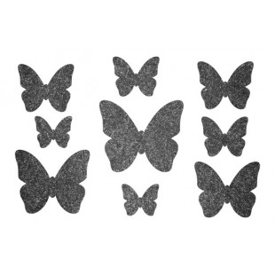 Декор из жидких обоев (Бабочки №4) - набор 9шт