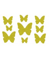 Декор из жидких обоев (Бабочки №5) - набор 9шт