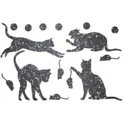 Декор из жидких обоев (Кошки №2) - набор 16шт