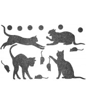 Декор из жидких обоев (Кошки №4) - набор 16шт